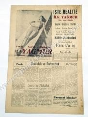 Fikir Sanat Aktüalite İlk Yağmur gazetesi, 19 Mayıs 1955, Sayı:2 - Efemera