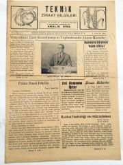 Teknik Ziraat Bilgileri, Aralık 1954, Sayı:54 Niğde - Efemera