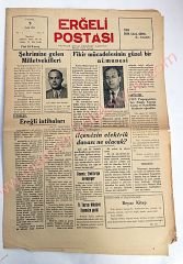 Ereğli Postası gazetesi, 9 Eylül 1951 Karadeniz Ereğli - Efemera