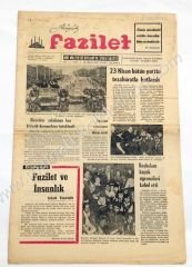 Fazilet gazetesi, 28 Nisan 1970, Sayı:1 A.P., Süleyman DEMİREL, Adalet Partisi - Efemera