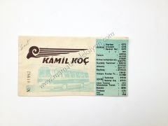 Kamil Koç  Otobüs bileti - Efemera