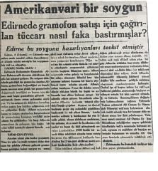 Trakya ve Edine'ye ait 1938 yılına ait, 6 adet gazete haberi / Dergi - gazete reklamları