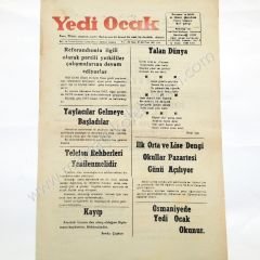 Yedi Ocak gazetesi, 13 Eylül 1988 Osmaniye - Efemera