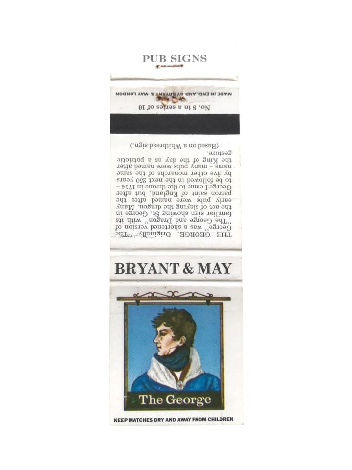 St. George * MADE IN ENGLAND - BY BRYANT & MAY / Eski kibrit