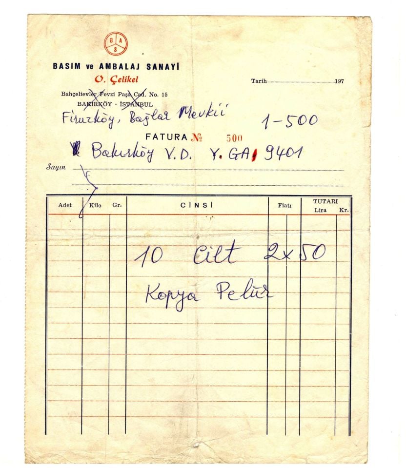 Basım ve Ambalaj Sanayi BAKIRKÖY - Fatura