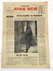 Turistik Ayaş Sesi gazetesi, 1 Eylül 1971, Sayı:1 Atatürk kapaklı - Efemera