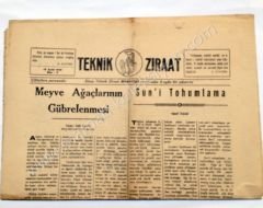Teknik Ziraat gazetesi, 15 Eylül 1955, Sayı:6 Sinop - Efemera