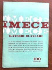 Kayseri Olayları / İmece Aylık Fikir ve Sanat Dergisi - Ağustos 1969