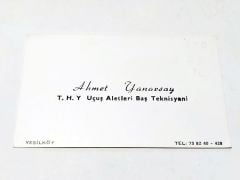 THY Türk Hava Yolları Uçuş Aletleri Baş Teknisyeni - Yeşilköy / Kartvizit