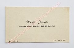 Sümerbank İstanbul Mağazaları Beyoğlu - Kartvizit Tekstil giyim kuşam efemeraları, Sümerbank - Efemera