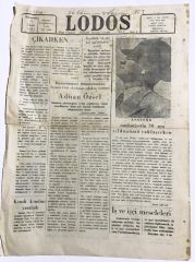 Lodos haftalık tarafsız gazete - Turhal / 26 Ekim 1953 Sayı:1