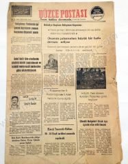 Düzce Postası gazete, 8 Ocak 1982 Düzce - Efemera
