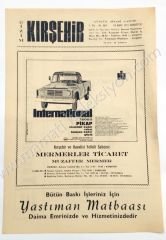 Bizim Kırşehir gazetesi, 19 Mart 1977, Sayı:54 Kırşehir