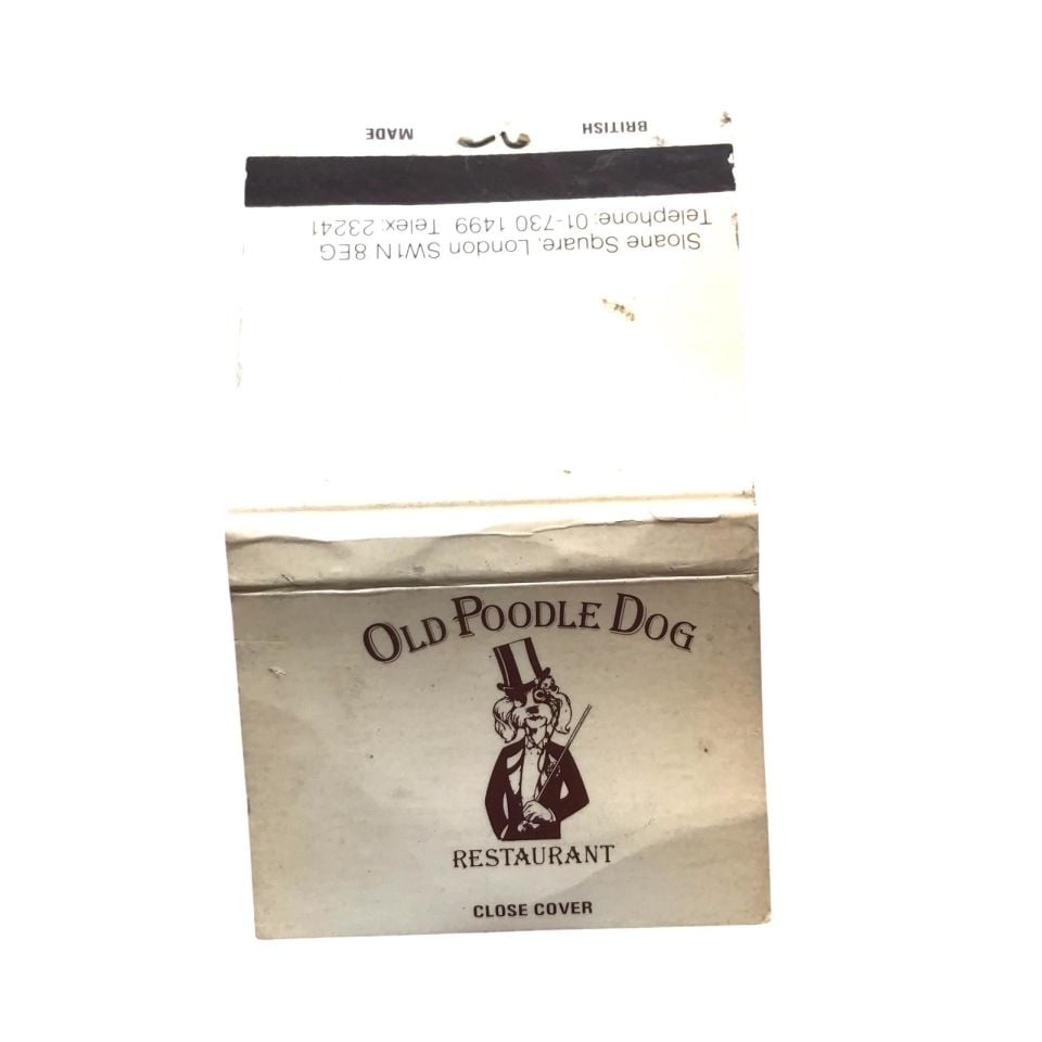Old Poodle Dog * Restaurant - British Made / Eski Kibrit