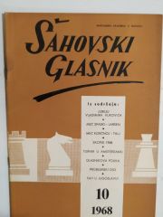 Sahovski Glasnik / Yugoslavca Satranç dergisi 1968 - Sayı: 10