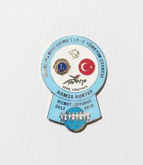Uluslararası Lions 118 E Yönetim Çevresi - Büyük boy, mineli rozet