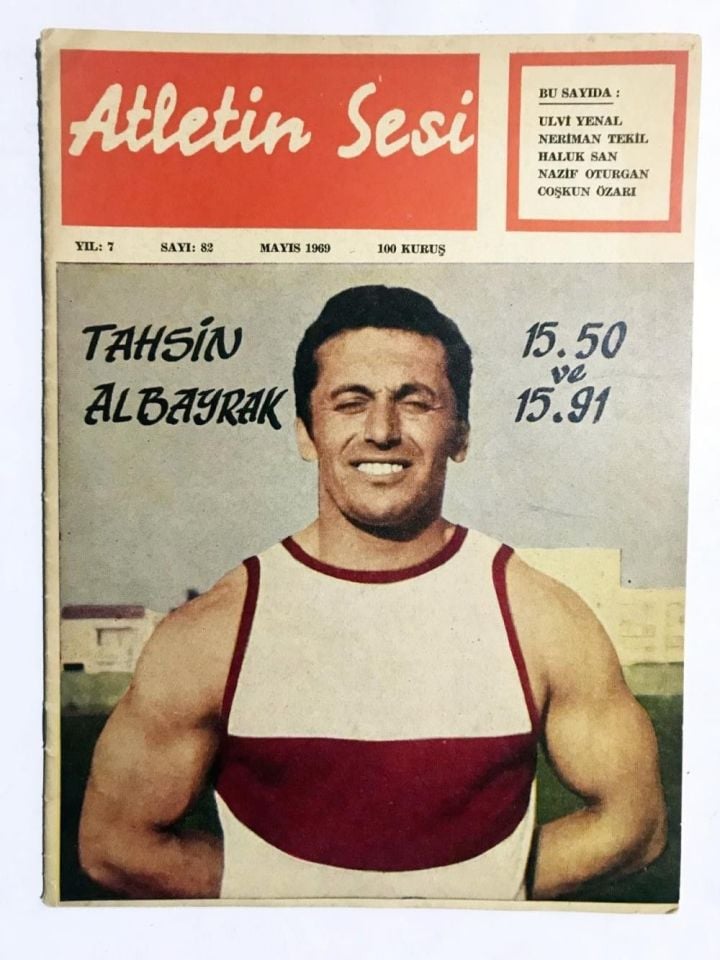 Atletin Sesi Dergisi -  YIL: 7 SAYI: 82 MAYIS 1969 - Tahsin ALBAYRAK kapaklı