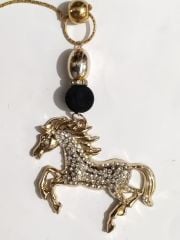 Şahlanan taşlı at - Kolye (7.5 cm.)