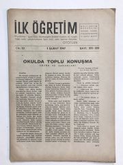 İlk Öğretim Dergisi Sayı:221-222 / 1947 - Dergi