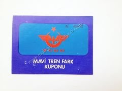 Mavi Tren Fark kuponu TCDD - Efemera