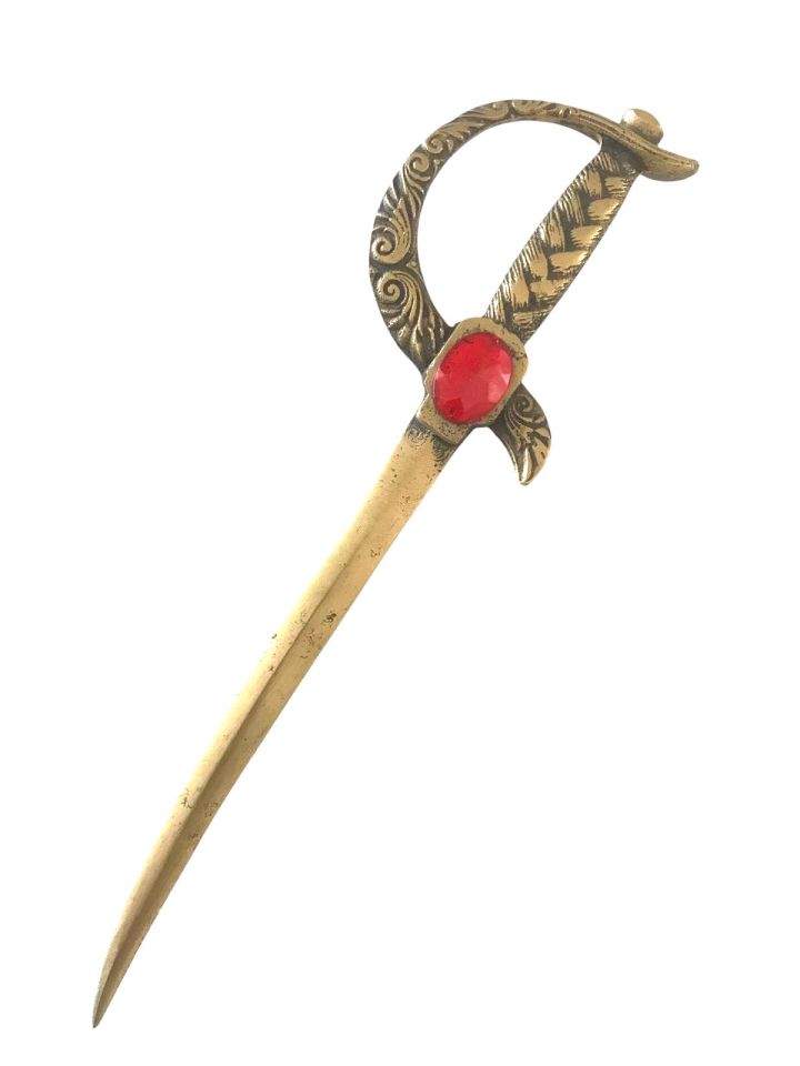 Kılıç formlu, pirinç Zarf Açacağı