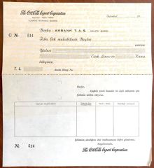 Coca Cola Export Corporation - Akbank Galata Şubesi. çek