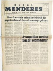 Küçük Menderes gazetesi 8 Mayıs 1975 İZMİR - Gazete