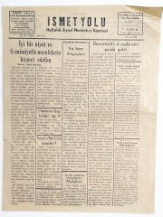 İsmet Yolu gazetesi15 Mayıs 1961 ORDU - Gazete