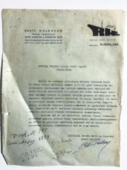 Reşit KALKAVAN Motor İşletmesi - 1966 Tarihli Yazışma