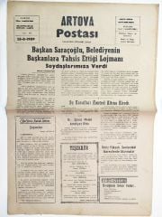 Tokat Artova postası gazetesi 28 Ağustos 1989 - Gazete