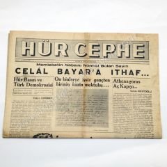Hür Cephe gazetesi, 24 Eylül 1924, Sayı:1