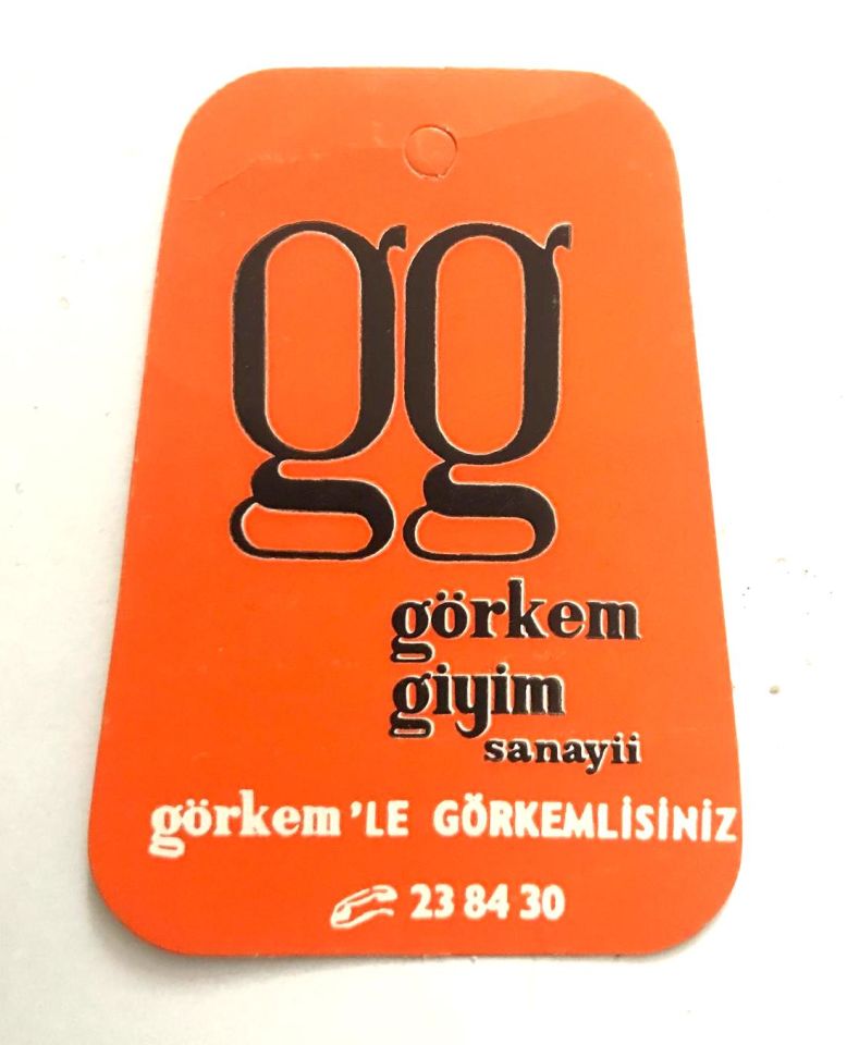 Görkem Giyim Sanayii - Ürün etiketi / Efemera