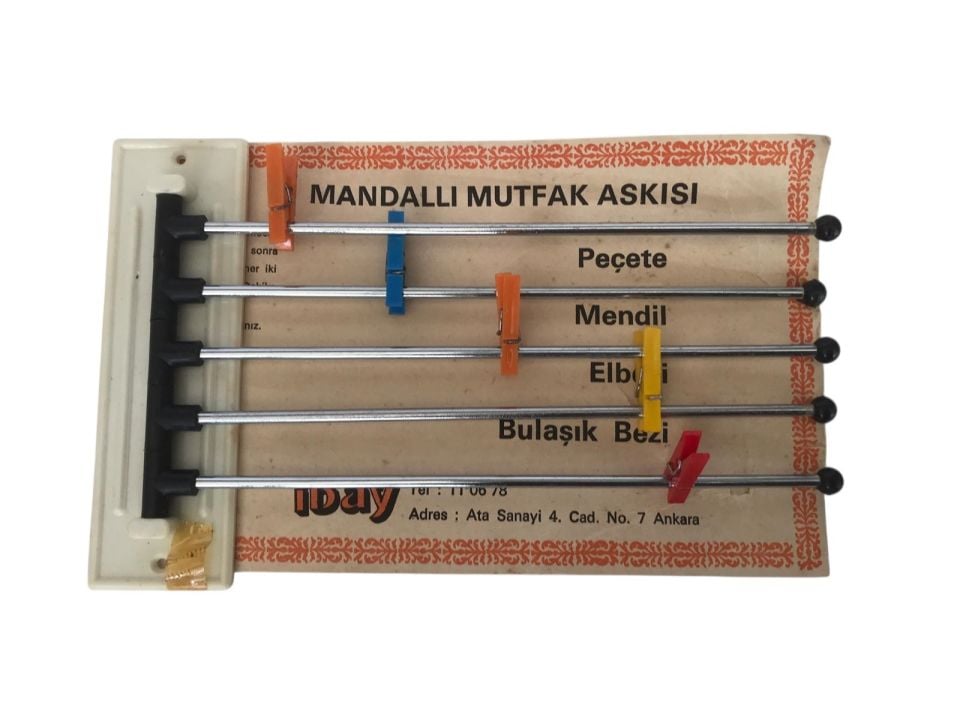 İBAY Mandallı mutfak askısı