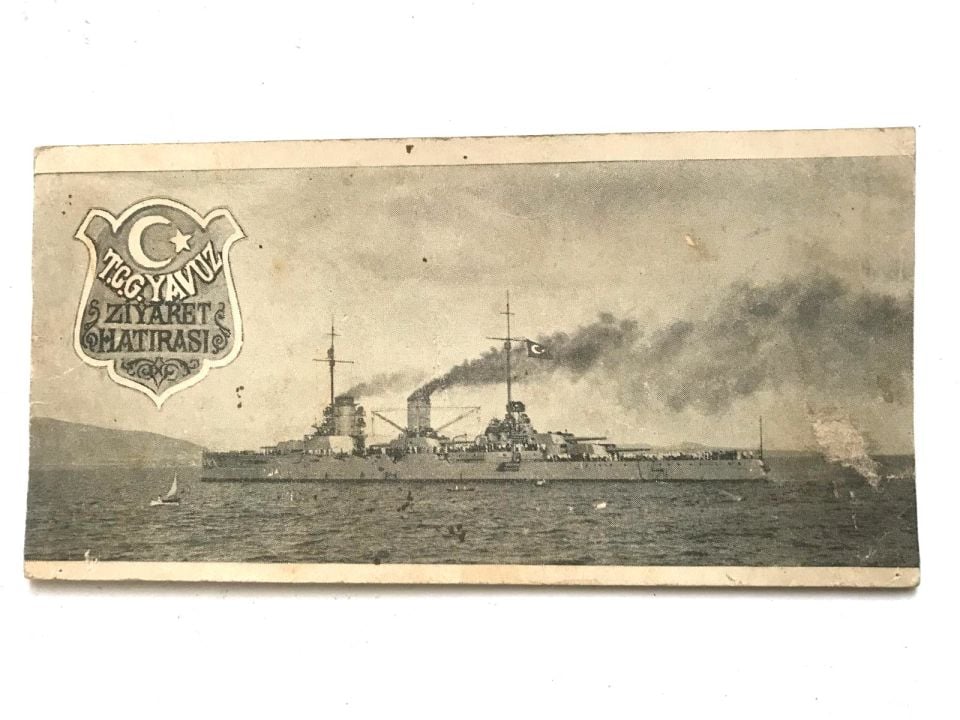 T.C.G. YAVUZ Ziyaret Hatırası (Yavuz gemisi) - Hatıra kartpostal
