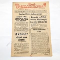 Yeni Akhisarın Sesi, gazetesi, 27 Kasım 1987 Manisa, Akhisar - Efemera