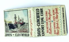 Davis - Clinchfield export coal corp. match - Kibrit Denizcilik temalı kibritler