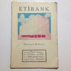 Etibank Öğrenci defteri Beyoğlu Daktilo sekreter kursu 54 - Efemera