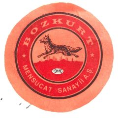 Bozkurt Mensucat Sanayii - 9x9 cm etiket