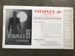Vitaplex B - Chinoin 1943 yılı. kurutma kağıdı takvim