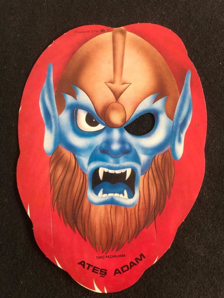 Ateş adam - He-Man / Karton maske - Tunç Pazarlama / 1980'ler