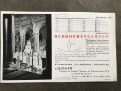 Rubrophene - Chinoin 1943 yılı, kurutma kağıdı takvim