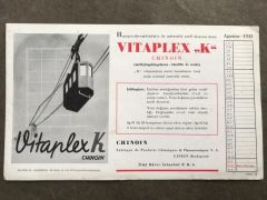 Vitaplex K - Chinoin 1943 yılı, kurutma kağıdı takvim