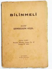 Bilinmeli / Hatip Şemseddin YEŞİL - Kitap