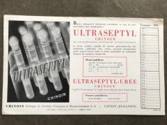 Ultraseptyl - Chinoin 1943 yılı, kurutma kağıdı takvim