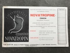 Novatropine - Chinoin 1943 yılı, kurutma kağıdı takvim