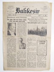 Balıkesir gazetesi İkinci teşrin 2 / 1936 - Gazete