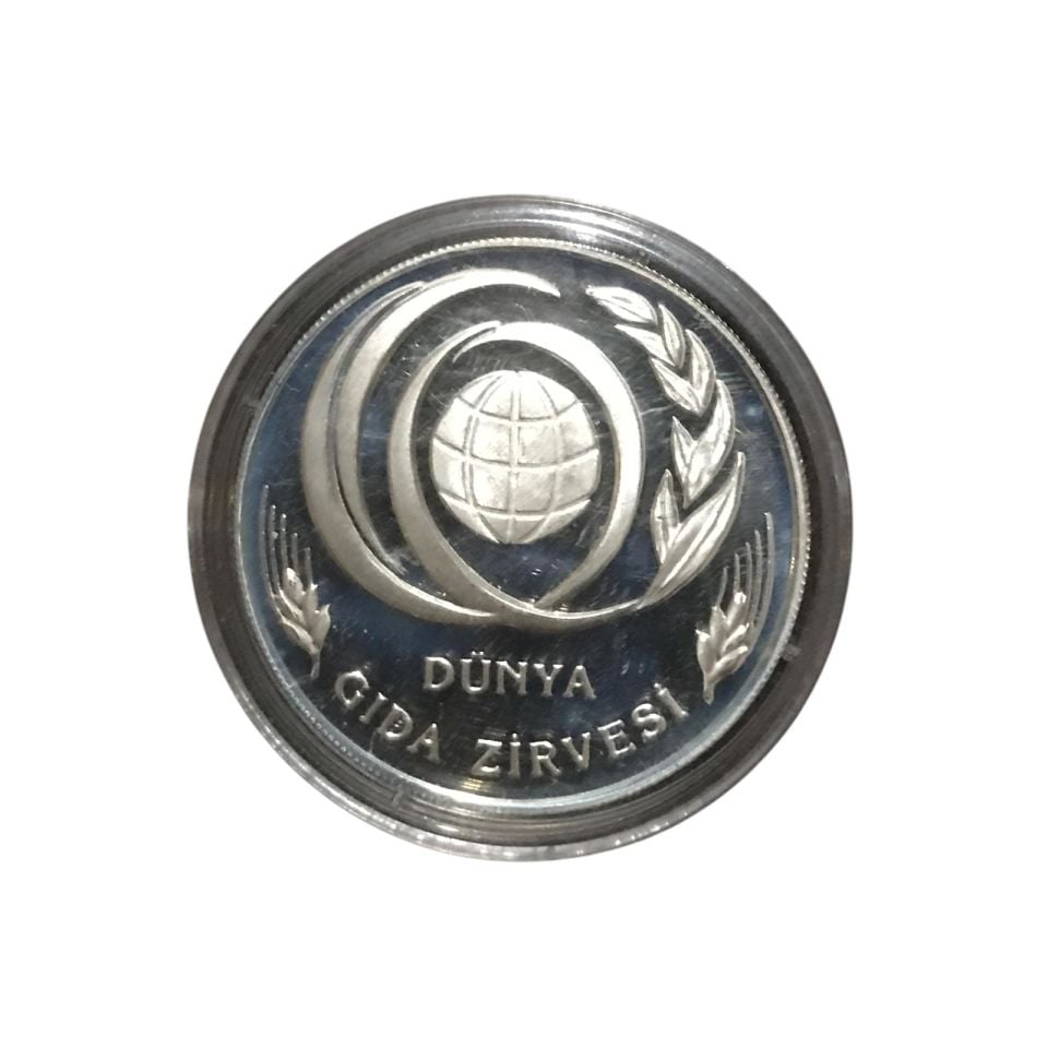 1996 Dünya Gıda Zirvesi 750.000 Lira, Başak Sağda - Gümüş Hatıra Para