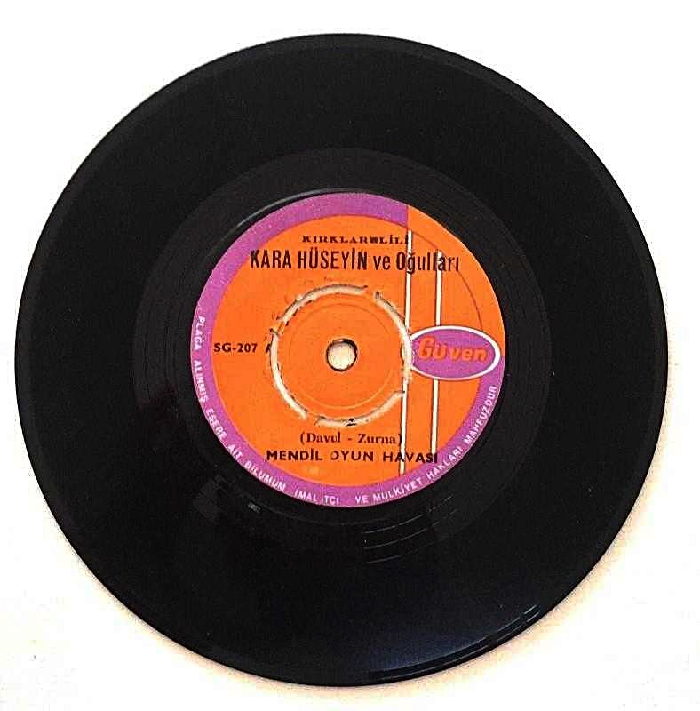 Mendil Oyun Havası - Bahriye Çiftetellisi  /  Kara Hüseyin Ve Oğulları - 45'lik PLAK