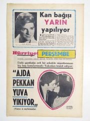 Ajda PEKKAN yuva yıkıyor / Hürriyet Perşembe - 26 Mart 1970 - Gazete