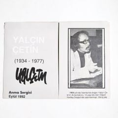 Yalçın ÇETİN Anma sergisi - Broşür